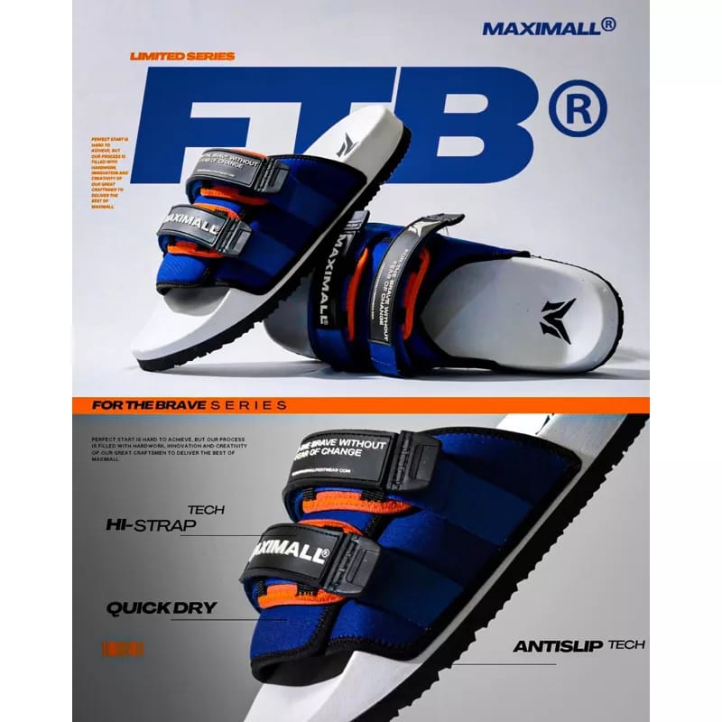 Sandal Slide Maximall For The Brave Nautical Blue Series
