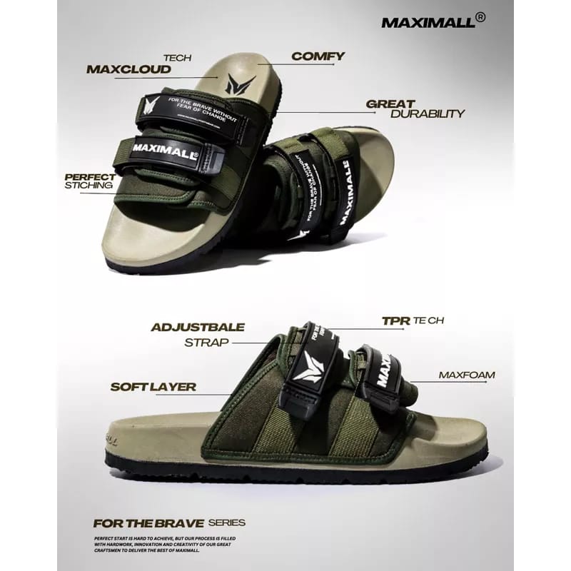 Sandal Slide Maximall For The Brave Hunter Green Series
