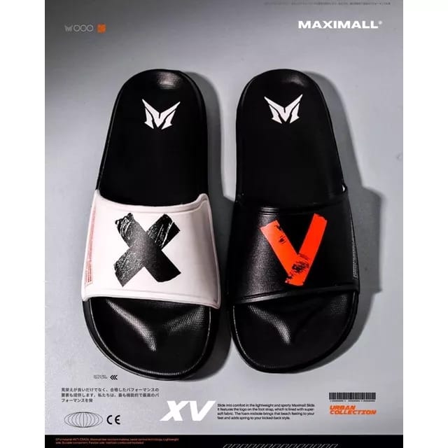 Sandal Slide Maximall X-V Black / White Series