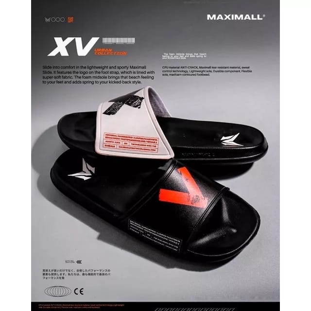 Sandal Slide Maximall X-V Black / White Series