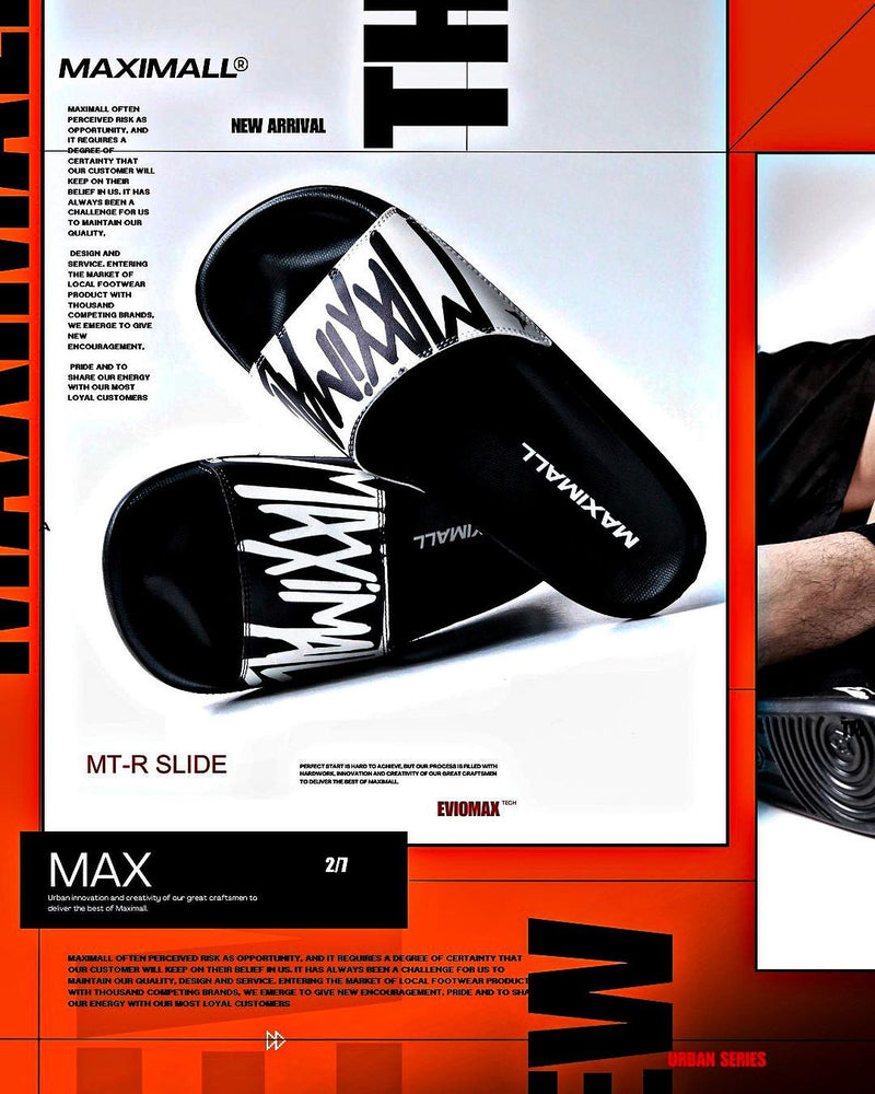 Sandal Slide Maximall MT-R Black / White Series