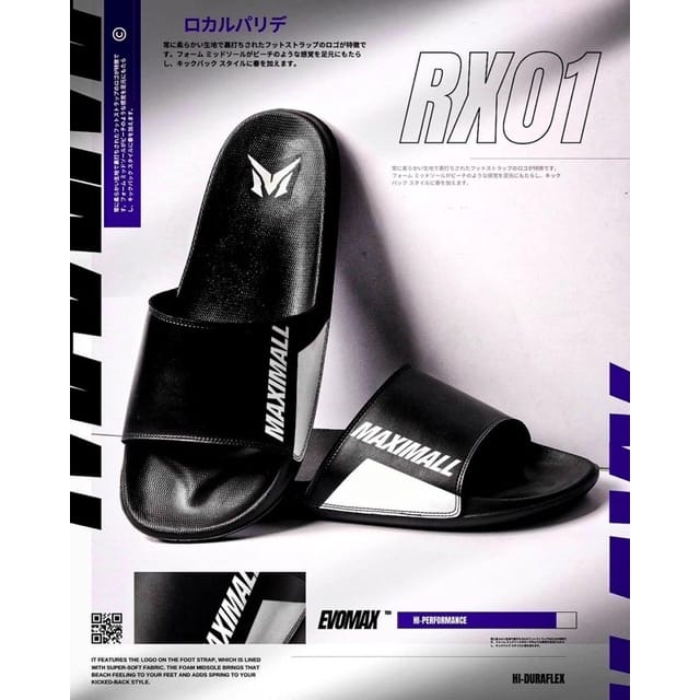 Sandal Slide Maximall RX01 Black / White Series